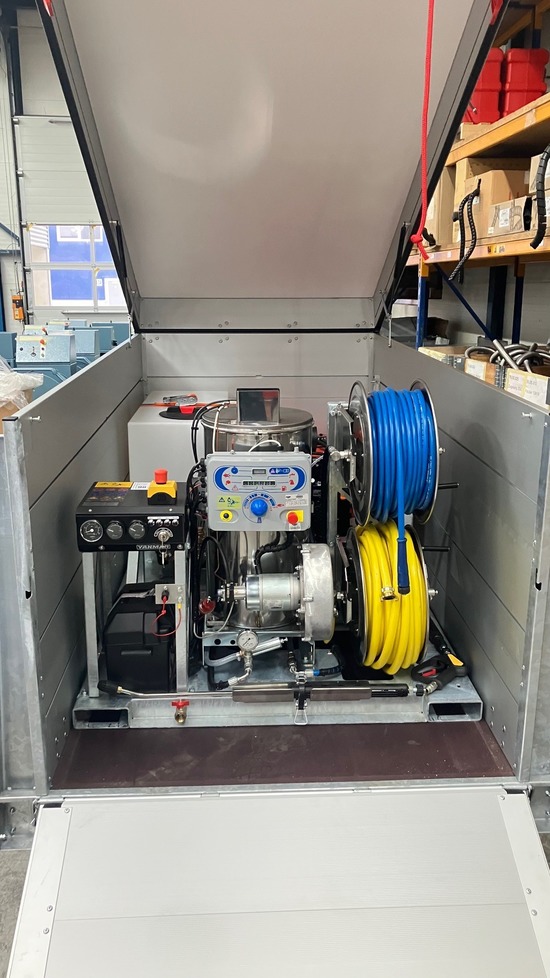 Empas heetwater skid met 250 werkdruk voor in de aanhangwagen