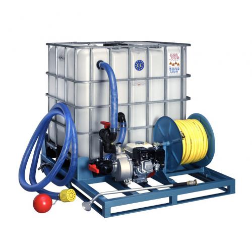 Aqua box 1000 Liter met Honda motor opvoerpomp